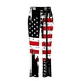 thumbnail image 5 of Lcziwo Womens 4th of July Pants Casual Trendy Summer 2025 Baggy Cropped Pants High Waist Wide Leg Capri Stars and Stripes Print Trousers White,XXXXXL, 5 of 5