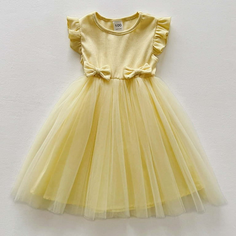 pastel yellow dress for girl Marryshe - Girl Formal Dresses