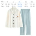 thumbnail image 2 of Pyjama Femme Printemps et Automne Coton Manches Longues Cardigan Été Fin Ensemble Ménager, 2 of 5