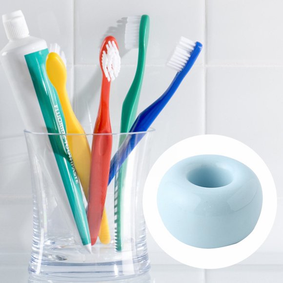 Checory Clearance Sale!Toothbrush Holders,Urbanstrive Sleek Mini Ceramics Toothbrush Holder Stand For Bathroom Vanity Countertops,Bathroom Accessories