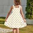 thumbnail image 5 of JDQJBZ Kids Toddler Girls Dress Sleeveless Button Front Layered Ruffle Hem with Pockets Sundress, 5 of 5