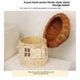 thumbnail image 3 of Cesta de Mimbre Tejida A Mano con Forma de , Cesta de Paja para Guardar Juguetes para Niños., 3 of 5