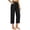Black, variant on Dressy Capri Pants for Women High Waist Pull on Dress Cropped Pants for Summer with Pockets Work Casual S-3XL Black
