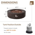 thumbnail image 3 of MOALCOFER 40.5''Outdoor Propane Fire Pit Table, 50,000 BTU Fire Pit with Rain Cover&Lava Rocks, 3 of 7
