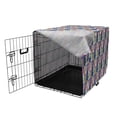 thumbnail image 3 of Floral Dog Crate Cover, Ornamental Elements in Colorful Blobs, Easy to Use Pet Kennel Cover Small Dogs Puppies Kittens, 7 Sizes, Multicolor, by Ambesonne, 3 of 6