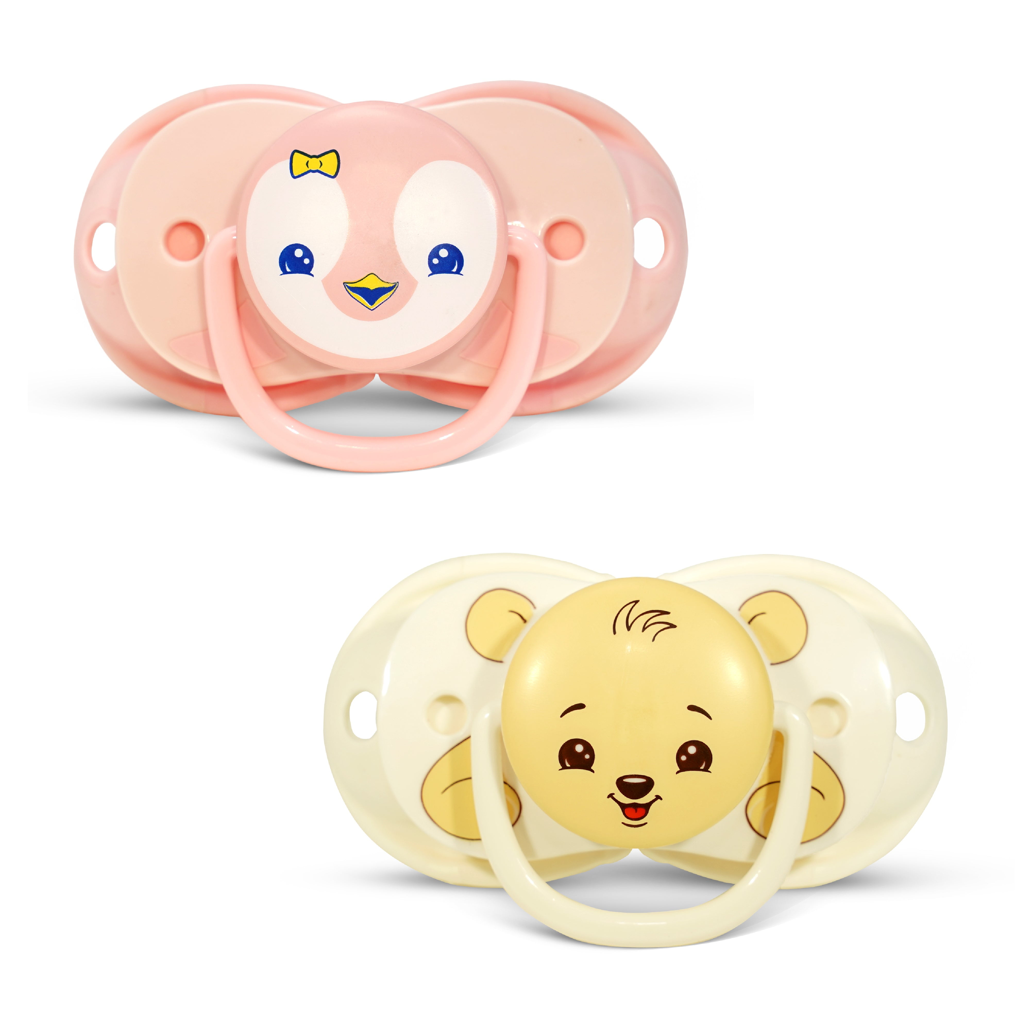 RaZbaby Keepitkleen Baby Pacifier (2PK) 036m Closes When Dropped, Nipple Stays Clean