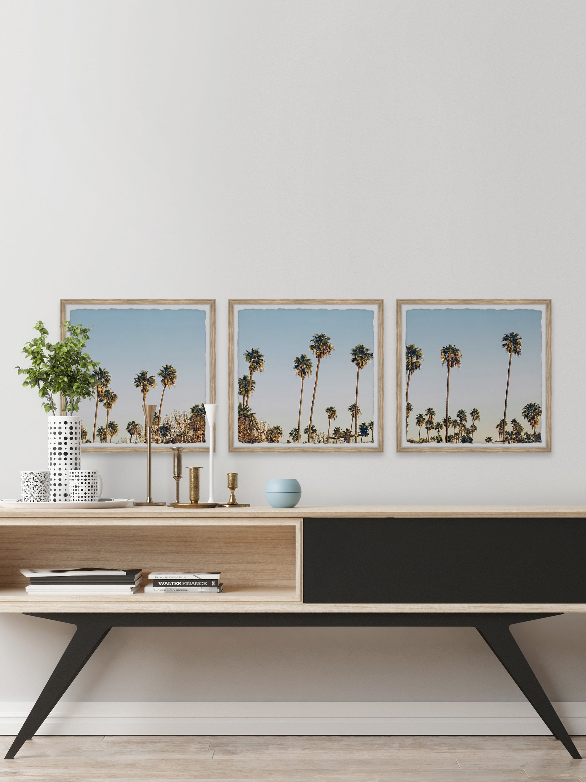Marmont Hill Palms Sunrise Triptych
