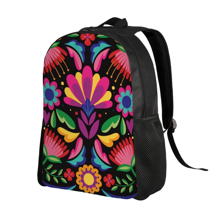 Junzan Colorful Floral Embroidery Mexican Pattern Backpacks  display picture 1