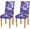 Purple Violet Flowers, variant on Sunflower Love Heart Stretch Chair Covers Set of 4 Removable Washable Dining Chair Slipcovers for Kitchen Dining Room Hotel Decor
