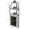 thumbnail image 2 of Gabinete de Bar Esquinero con Luz LED, Gabinete Industrial de Vino de 5 Niveles con Porta Vasos, Aparador Moderno para Licores, 2 of 6