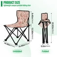 thumbnail image 3 of 600D Oxford Camping Chair Portable Foldable Chair Supports 220 lbs for Picnic, Fishing, Backpacking Pink Flowers, 3 of 8