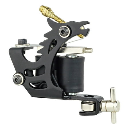 Dual Tattoo - Black Tattoo Machine Gun for Liner Shader Dual 10 Wrap Coil Equipment Supply