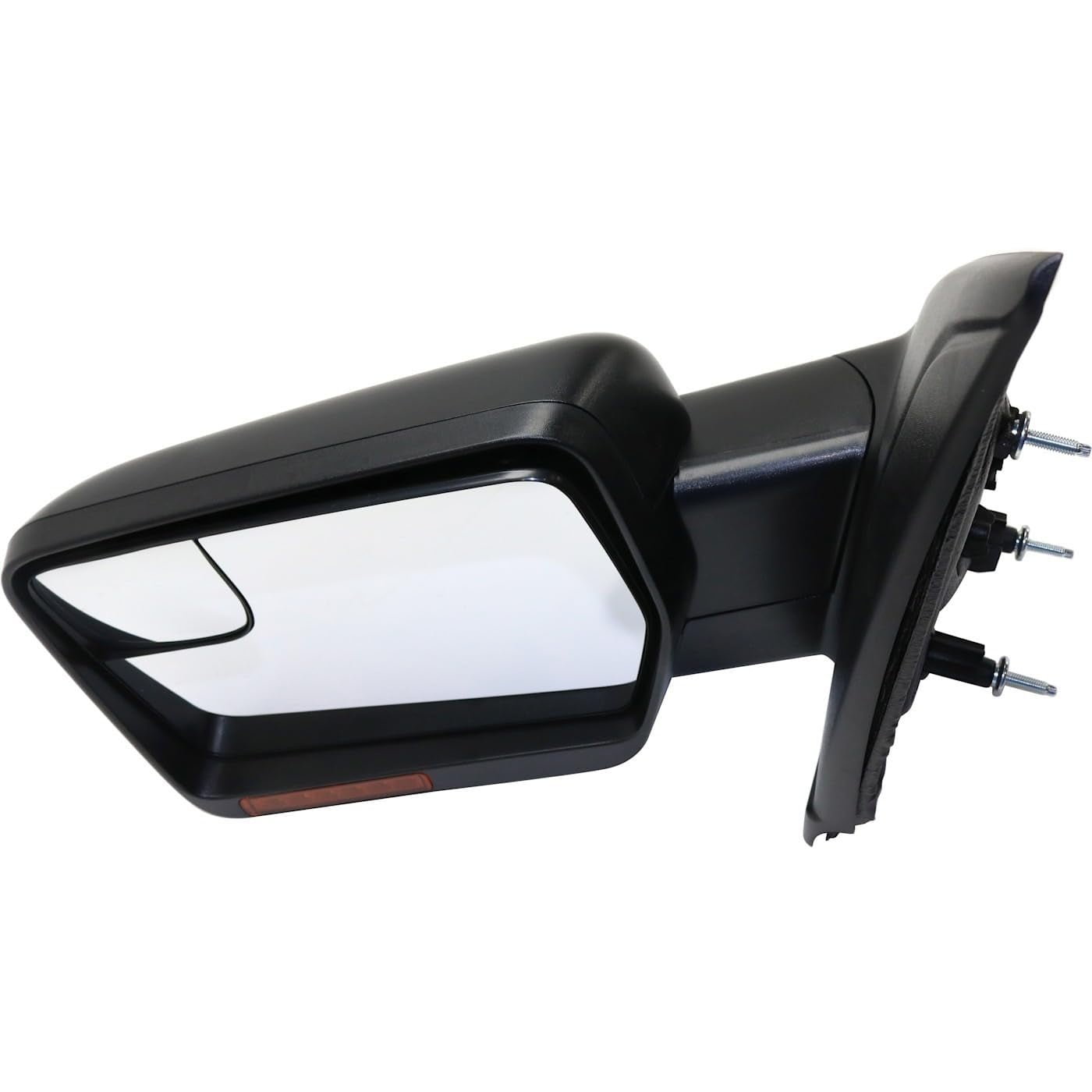 Suitable for Driver Side Power Heated Mirror for Ford F-150 (2011-2014) - Manual Fold with Signal Light & Spotter Glass, Textured Finish