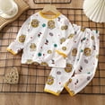 thumbnail image 2 of UAYOTSE Newborn Boys Pajamas 2 Piece Pj Set 3M-16T Teen Snug Fit Long Sleeve Top and Pants Cozy Sleepwear ,Sizes 7-8 Years, 2 of 5