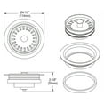 thumbnail image 2 of Elkay Polymer 3-1/2" Disposer Flange with Removable Basket Strainer and Rubber Stopper Mocha, 2 of 2