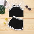 thumbnail image 7 of FYDUU Toddler Girl Summer Clothes Sleeveless Athletic Tank Tops And Shorts Set Casual Playwear Two Piece Outfit Comfy Sports Suit 2-3 Years, 7 of 7