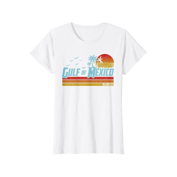 Camiseta de playa retro vintage del Golfo de México (Est. 1550)