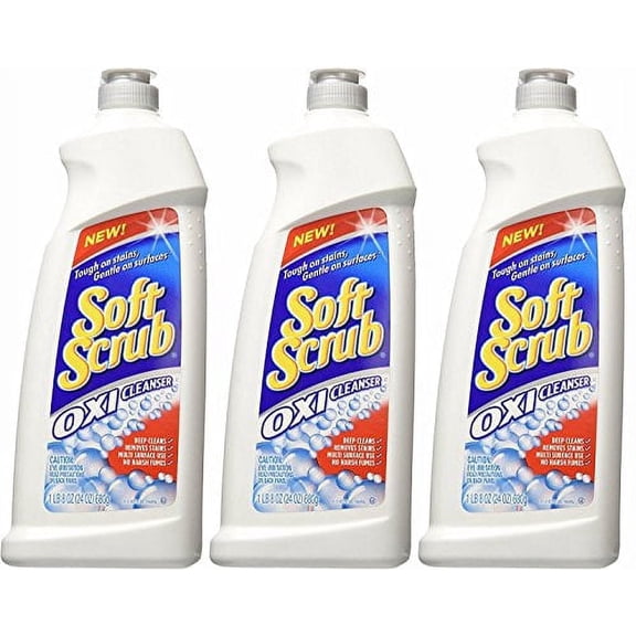 Soft Scrub Oxi Cleanser, 24 Ounce, (Pack Of 3)