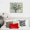 thumbnail image 5 of Nawypu  Abstract Blooms Canvas Wall Art - Bouquet in Glass Vase Painting Print on Wrapped Canvas Small Size for Bathroom, 5 of 6