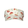 thumbnail image 2 of Kdxio Cartoon Flat Mushrooms Print Sun Visor Hat Golf Visor Adjustable Velcro Outdoor Sports Cap For Men Women, 2 of 7