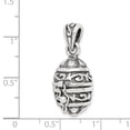 thumbnail image 3 of Sterling Silver Oval Prayer Box Pendant QC3659, 3 of 6