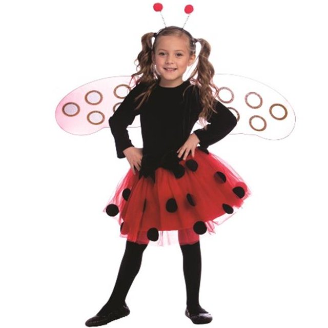 Ladybug Dress Costume, Large - Age 12 to 14