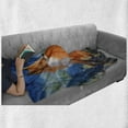 thumbnail image 6 of Fox Soft Flannel Fleece Throw Blanket, Serene Autumn Field in Cold Morning Animal Nature Scenery Grass Perspicacious, Cozy Plush for Indoor and Outdoor Use, 60" x 80", Blue White Orange, by Ambesonne, 6 of 6