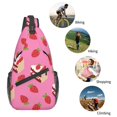 thumbnail image 5 of Sling Bag for Men, Cute Cake Strawberry Fanny Pack Crossbody Bags Shoulder Chest Bag, Small Gym Bag Anti Theft Crossbody Backpack Daypack for Travel Sports Running Hiking, 5 of 7