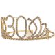 thumbnail image 3 of Tiaras de princesa para niñas con cristales para 21 cumpleaños, corona de reina con diamantes de imitación, diadema para despedida de soltera, coronas con peines dorados, 3 of 3