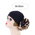 thumbnail image 4 of Visland Turban Cap Leopard Cloth Flower Headgear Brimless Pure Color Scarf Hat for Spa, 4 of 7