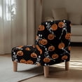 thumbnail image 5 of HELLHERO Halloween Armless Accent Chair Cover with Anti Scratch, Elastic Bottom Stain Protection Washable Slipcover for Living Room, 5 of 8