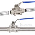 thumbnail image 4 of Válvula de bola Midline Valve de 1-1/4" de acero inoxidable, paso completo, 4 of 7