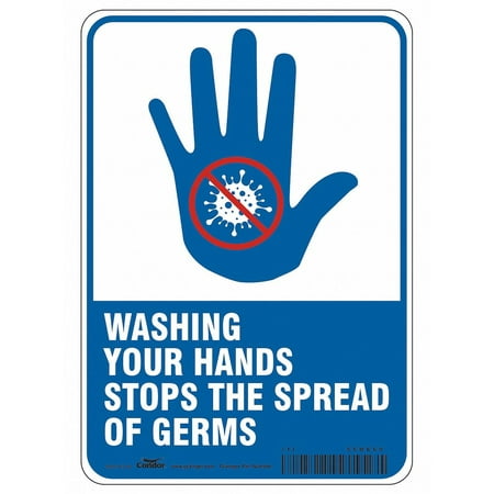 

Condor Hygiene Sign 10 H x 7 W White HWB768P1007 HWB768P1007 ZO-G8340684
