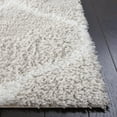 thumbnail image 3 of SAFAVIEH Tahoe Thelma Quatrefoil Shag Area Rug, 8' x 10', Silver/White, 3 of 8