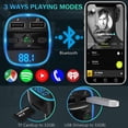 thumbnail image 2 of Transmisor FM, 2023 Transmisor FM Bluetooth actualizado Adaptador de radio inalámbrico Kit de automóvil con carga USB dual Cargador de automóvil Reproductor de MP3 Soporte para tarjeta TF y, 2 of 5
