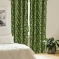 thumbnail image 2 of Ambesonne Sage Curtains, Patterned Green Leaves, Pair of 28"x84", Apple Green Dark Green, 2 of 5