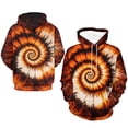 thumbnail image 4 of LAOLIUSN Novelty Tie Dye Style Hoodies for Men Spiral Streak Print Sweatshirt Pullover S-4XL, 4 of 7