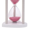 thumbnail image 3 of Wooden glass Hourglass Pink Clock Game/Cooking Timing Tools 30 Mins, 3 of 8