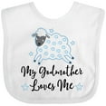 thumbnail image 3 of Inktastic Godmother Godson Lamb Boys Baby Bib, 3 of 4