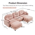 thumbnail image 3 of HUTWIFE Cloud Couches for Living Room, Modular Sectional Sofa, 107" U-Shape 3-Seater Modular Couch, Oversized Sectional Couch with Deep Seat, 3 of 7