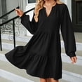 thumbnail image 4 of Robes à Manches Longues pour Femmes Mode Décontractée Confortable Unie Col Montant Manches Longues Robes pour Femmes Manches Longues Robes pour Femmes Manches Longues, 4 of 7