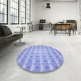 thumbnail image 3 of Ahgly Company Indoor Round Patterned Light Slate Blue Area Rugs, 4' Round, 3 of 6