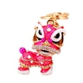 thumbnail image 2 of BELOVING Chinese Dance Lion Keychain Animal Keychains for Gift Party Supplies Car Key Pink, 2 of 9