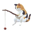 thumbnail image 3 of Adorno Gato Pesca Mini Estatuilla Interior Del Coche (gato Calico), 3 of 4