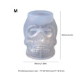 thumbnail image 2 of Moldes de cabeza de calavera de silicona reutilizables para velas/yeso/columna de velas de aromaterapia, 2 of 6