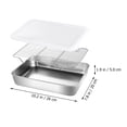 thumbnail image 2 of SHISUYAN 1 Set of Stainless Steel Roasting Pan with Rack Kitchen Storage Pan Oil Straining Grill Plate, 2 of 9