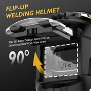 TOOLIOM Flip Front Welding Helmet Welding Mask with Flip Up Lens Welding Hood Shade-10 Black Welder Helmet