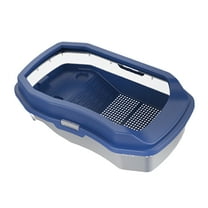 Acahhotxx pets Terrarium, Separable Turtle Terrarium with Basking Platform Escape Turtle Aquarium Terrapins Basin with Ramps - Blue - L