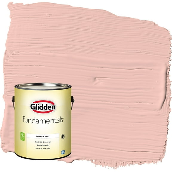 Glidden Fundamentals Peach Ash / Orange Flat Interior Paint, 1 Gallon