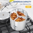 thumbnail image 2 of Tamale Steamer Pot ROVSUN 24QT Stainless Steel w/ Divider, 2 of 9